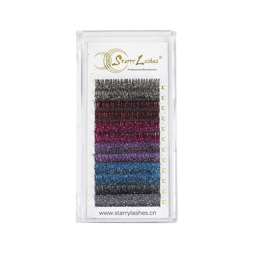 0.10mm Glitter Color Eyelash Extension