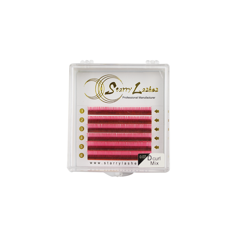 Pink Color Eyelash Extension