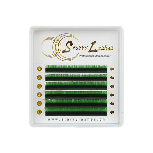 Green Color Eyelash Extension