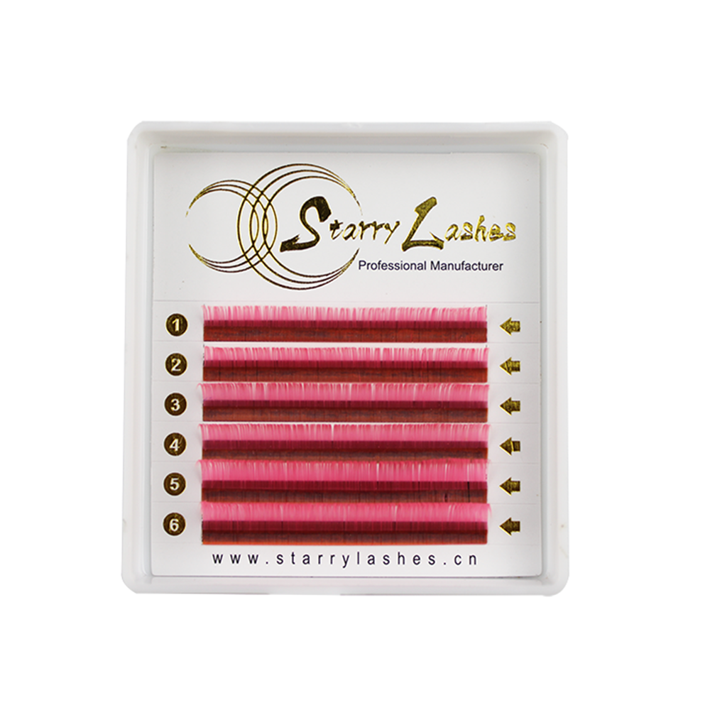 Pink Color Eyelash Extension