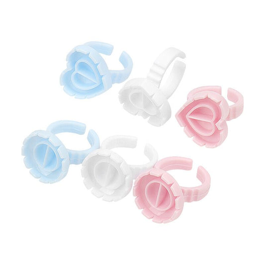 Heart/Flower Shape Glue Ring 100pcs